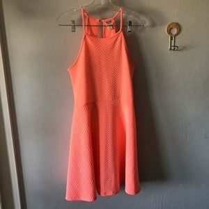 Orange skater dress